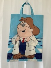 Vintage Lyons Tetley Tea Gaffa Character Oilcloth PVC Cotton Shopping Bag