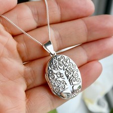 925 Sterling Silver Oval Tree