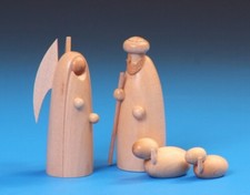 Wooden Nativity Scene The Proclamation 6cm Set