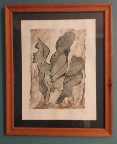 Framed abstract mixed media - mixed,