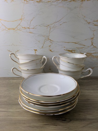 Royal albert white and - white, gold