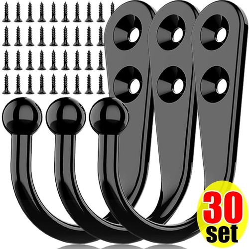 30set coat hooks black - 1-30set, robe