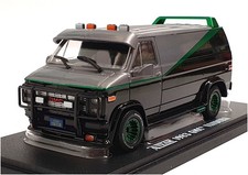 Greenlight 1/43 Scale 86515 - The A-Team 1983 GMC Van - Silver/Black/Green