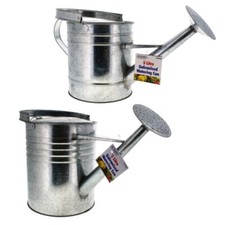 Galvanised metal watering can - watering,