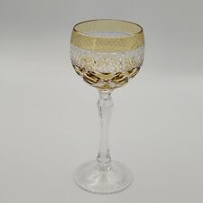 BOHEMIAN German Crystal Coloured Hock Wine Glass 19.5cm Amber