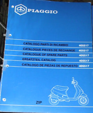 PIAGGIO ZIP  CATALOGUE OF SPARE PARTS   (GENUINE MANUAL)