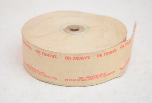 Bus coach setright ticket roll - coach,