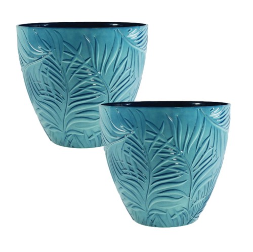 Round plastic blue - plastic,