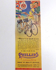 Vintage phillips cycle bicycle - vintage,