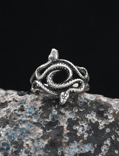 Unisex Snake Silver Handmade