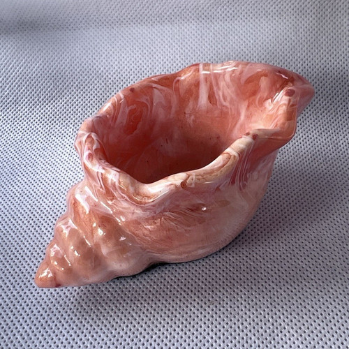 Pink resin conch shell - resin,