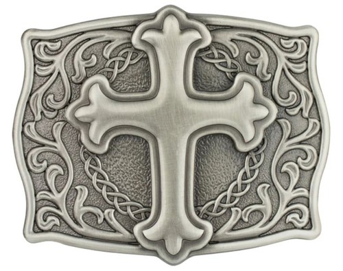 Cross trophy belt buckle - cross, with