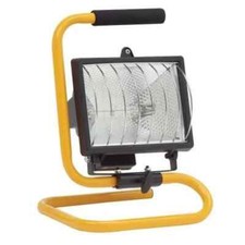 PORTABLE 500W WORK LIGHT SITE SPOT LIGHT INDOOR OUTDOOR GARAGE FLOODLIGHT & BULB