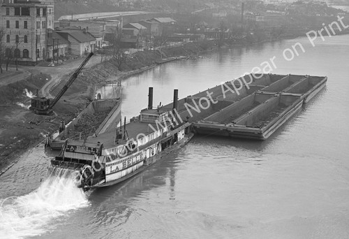 1940 coal barges ohio river - 1940, barges,