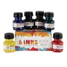 Koh-I-Noor Hardtmuth Waterproof Drawing Indian Ink 20g x 6 Bottles