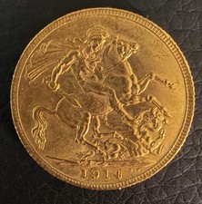 1914 Gold Full Sovereign |