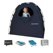 SlumberPod Portable Blackout Canopy for Crib - Travel Privacy Pod Navy