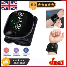 Digital Wrist High Blood Pressure Monitor BP Cuff Machine Heart Rate Gauge Kit