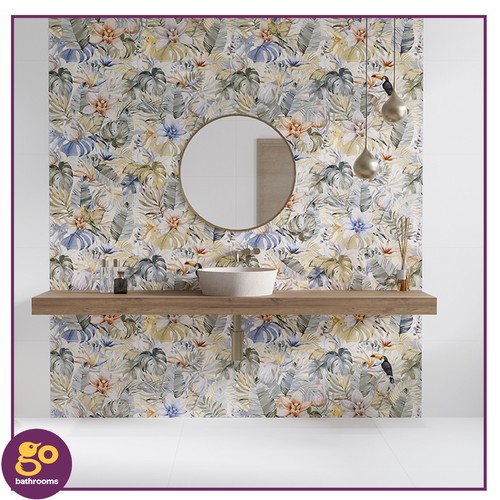 Large tropical jungle ceramic - tropical,