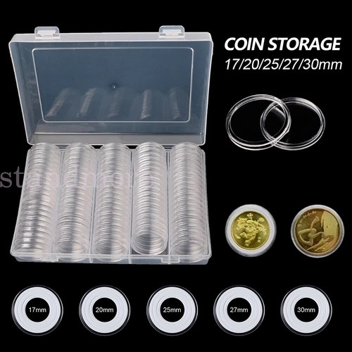 100pcs coin cases capsules - 100pcs,