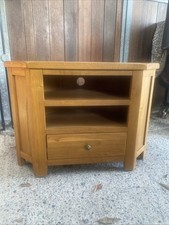 Rustic Solid  oak tv cabinet With Drawer