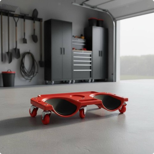 Rolling kneeling pad with - pad,