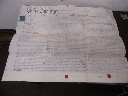 York 1844 velum indenture - york,