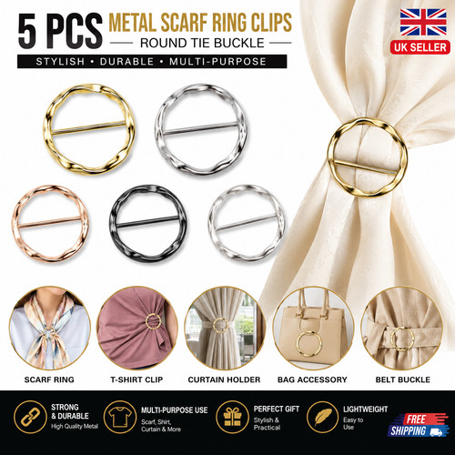 5pcs metal scarf - metal, ring