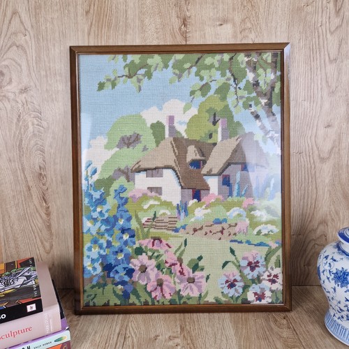 Vintage finished needlepoint - vintage,