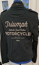 Triumph Motorcycles Ladies Black Cotton Jacket Size Approx 8-10 MSWA15016 VGC