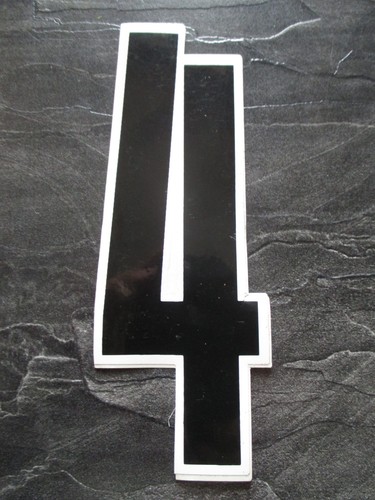 Bmx number plate sticker - no, 4