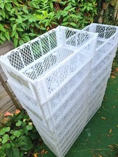 ✅ 4 X Heavy Duty Stackable Plastic Tray, Crate, Box, Container - (50x30x15cm) ?