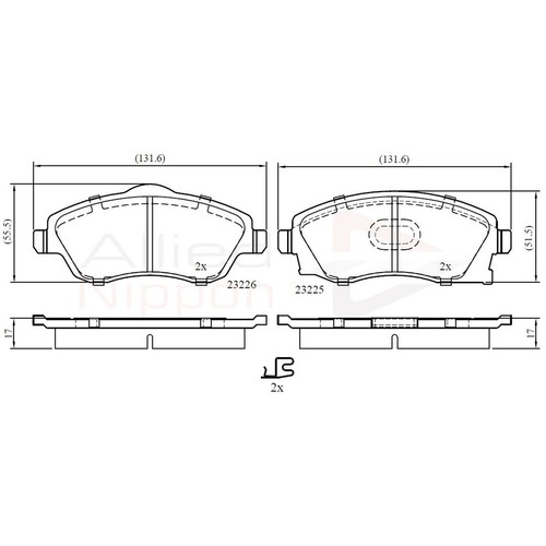 Brake pads set - brake, for