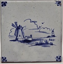Antique Fireplace Tile Delft