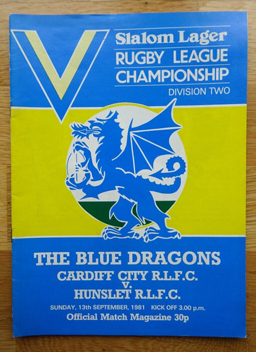 1981 cardiff city hunslet - cardiff, v