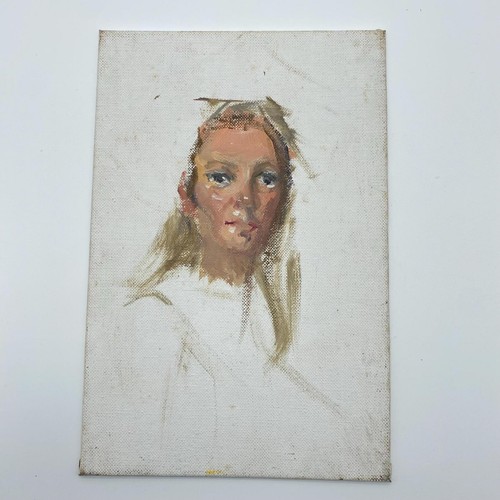 Girl portrait oil painting - girl,
