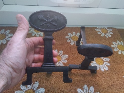 Antique iron fire - iron, dogs