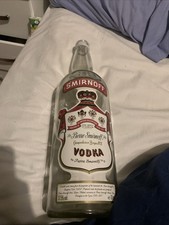 Vintage Smirnoff Vodka Empty Glass Large 3 Litre Bottle Rare Money Box Collector