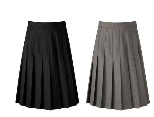 Girls top knife pleated school - top,