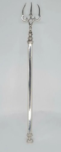 Antique silver toasting fork - antique,