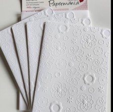 A6 White Embossed 280gsm Cards