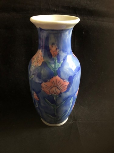 Vintage blue and - pink, vase