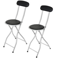 Set Of 2 Black Folding Bar