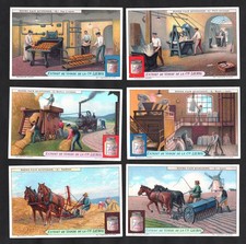 Wheat Farming & Bread Making Liebig Card Set 1927 Baking Oven Plough Mill Flour