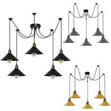 Modern 5 Way Spider Ceiling Light Adjustable Arms Pendant Lamp E27 LED Fixture