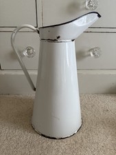 Vintage French White Enamel