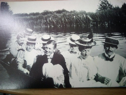 Nostalgia postcard boating - nostalgia, on