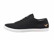 Mens Boys New Voi Jeans Sanford Canvas Trainers Pumps Navy Blue / Black UK 5 -12