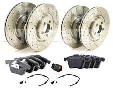 FRONT REAR DRILLED BRAKE DISCS