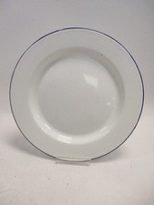 Falcon Enamel Dinner Plate With Blue Edging 26cm Home, Baking Or Camping Use